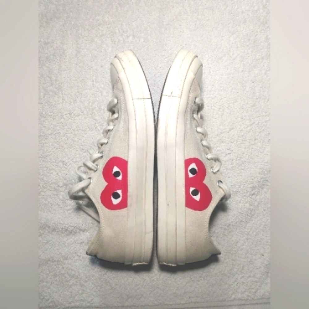 COMME DES GARCONS X CHUCK TAYLOR ALL STAR White Shoe Sneaker - Men's 10 / Wom 12
